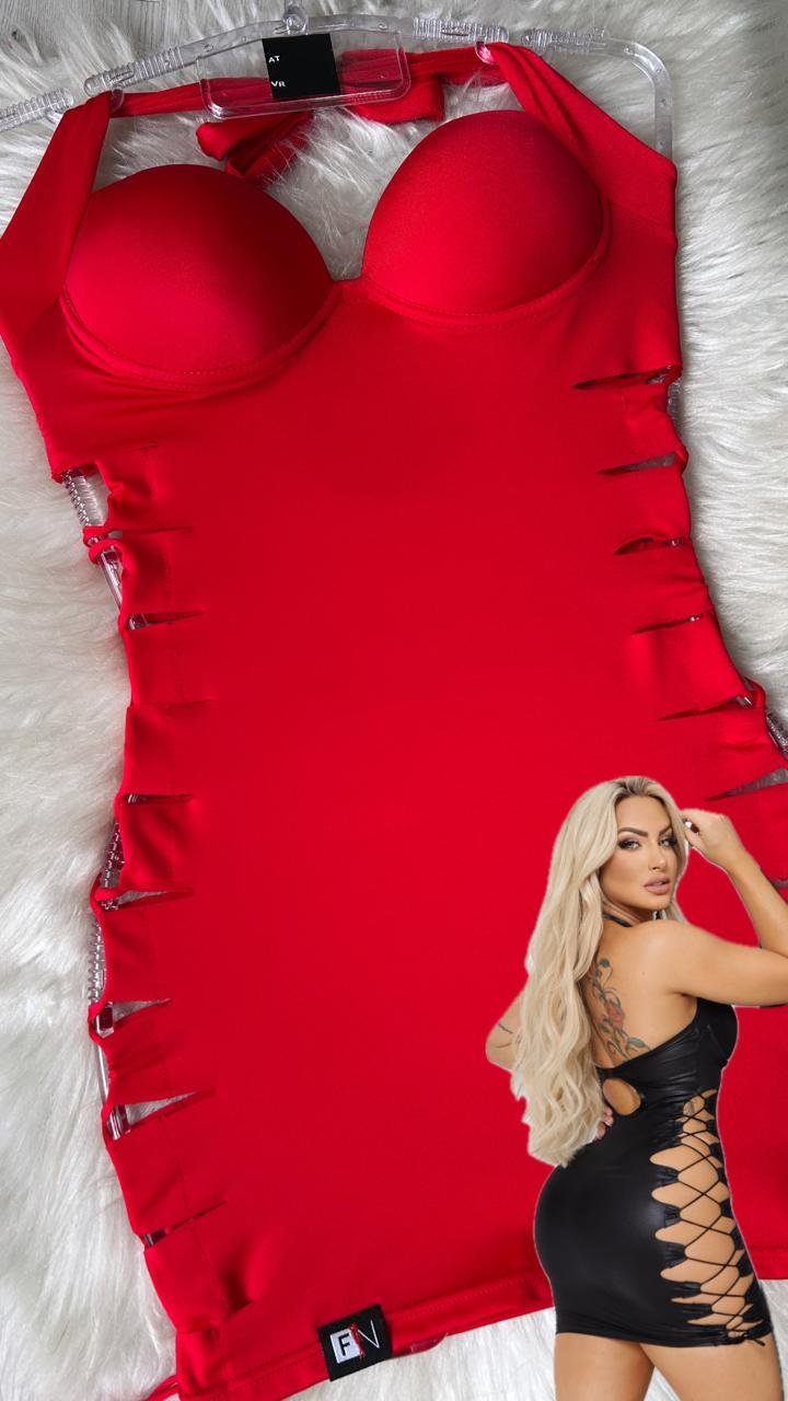 Vestido sexy trançado nas laterais - CAMPEÃO DE VENDAS!!! - Imagem 7