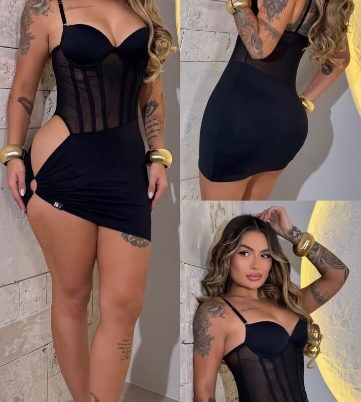 Vestido tule - assimétrico.