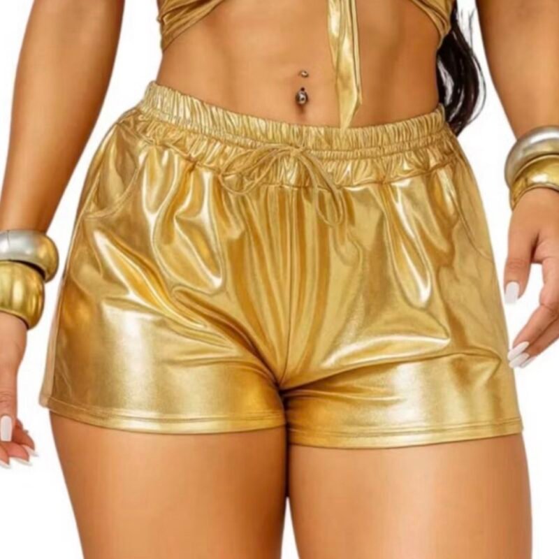Shorts metalizado - PP - P - M - cores variadas.